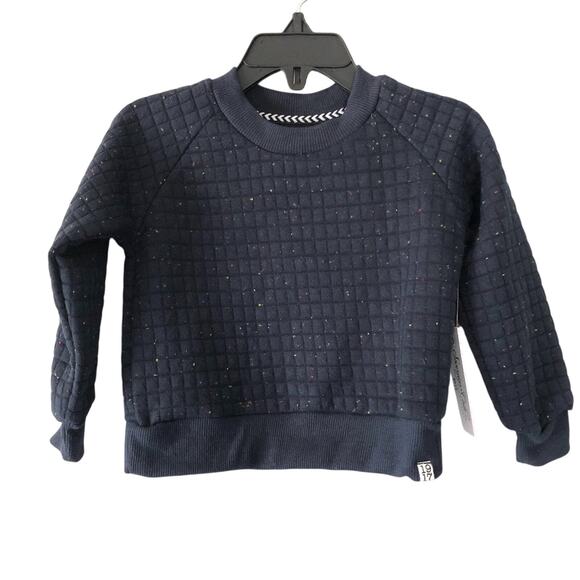 Sovereign Code Blue Quilted Multi-Colored Speckled Dot Pull Over Sweater Shirt - Picture 1 of 6